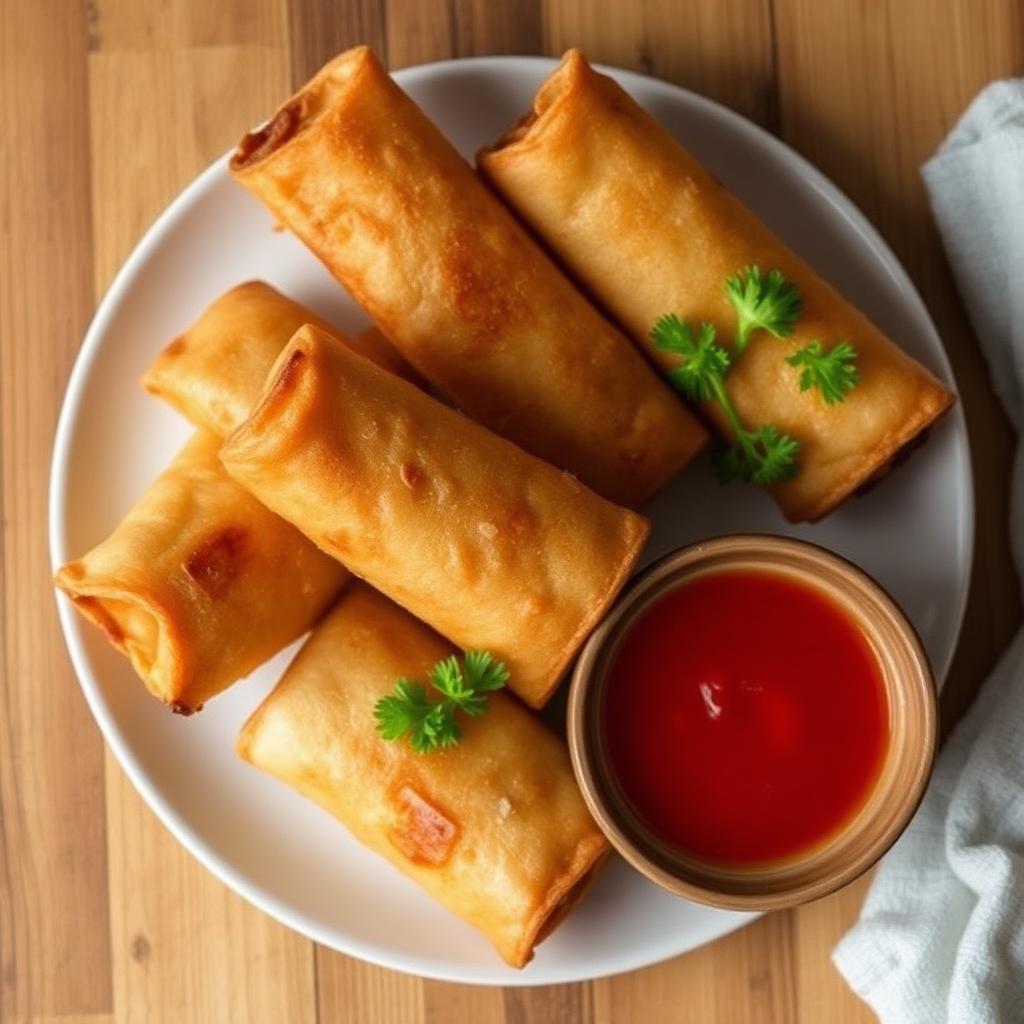 Can Air Fry Food? — Air Fried Egg Rolls