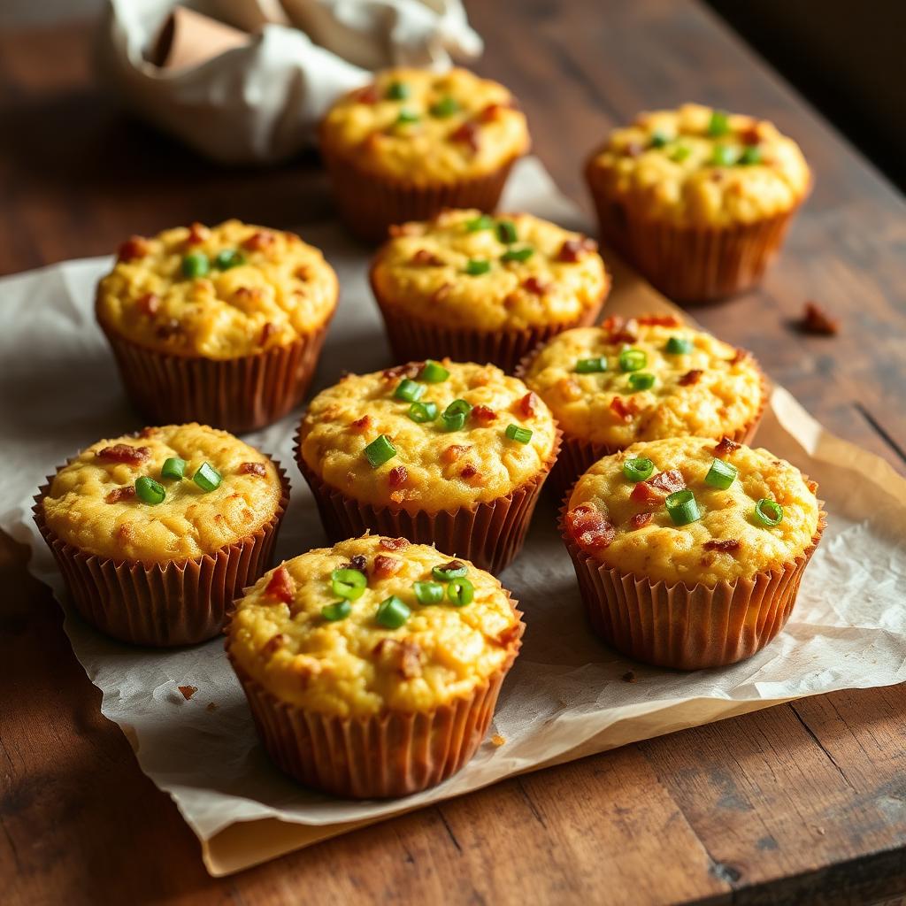 Bacon Cheddar Green Onion Muffins