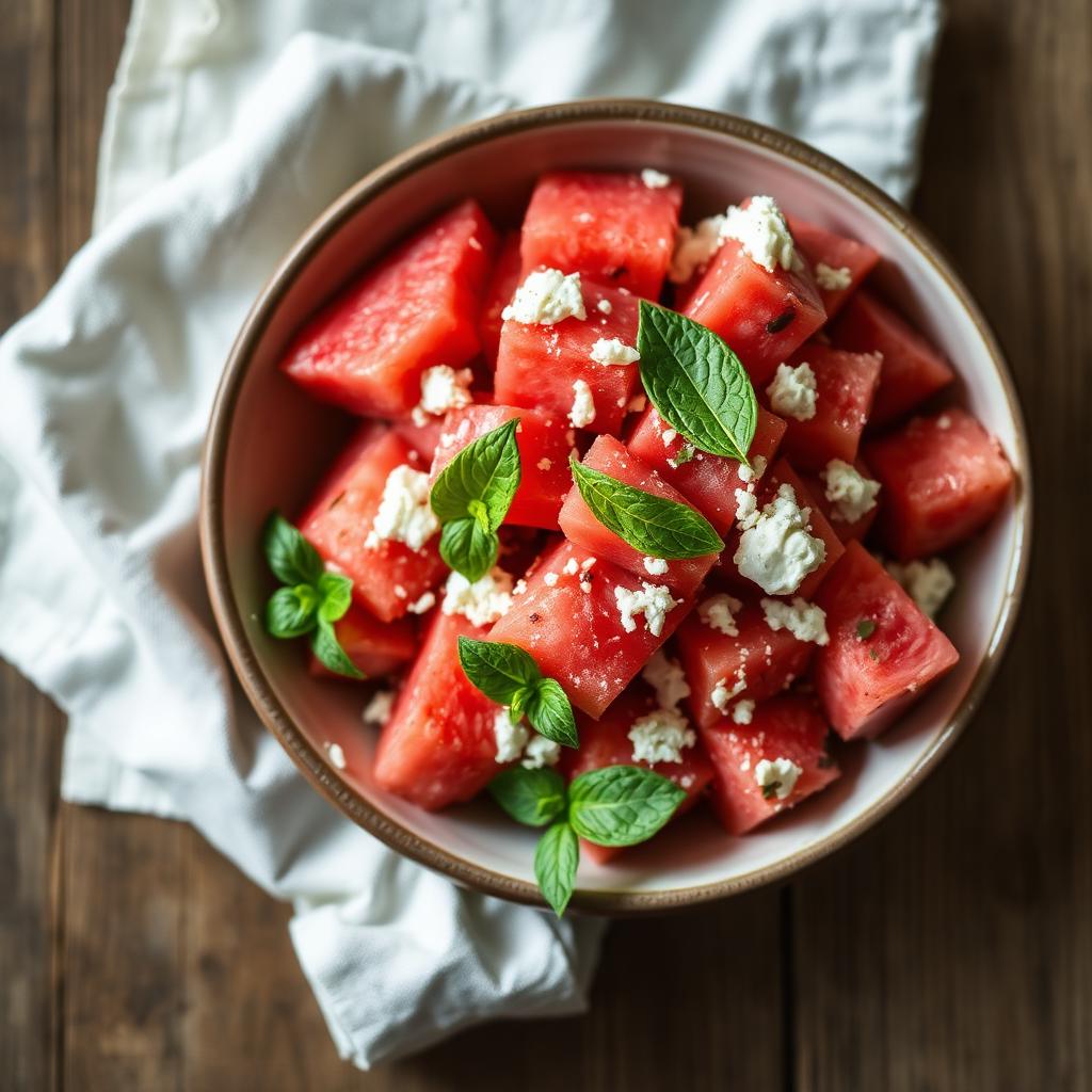 Refreshing Watermelon Mint Feta Salad